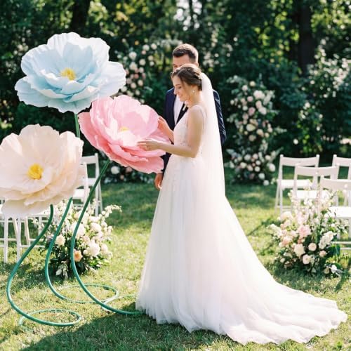 3 Pcs 5ft Large Paper Mix Color Poppy Flower Giant Artificial Poppy - Image 6