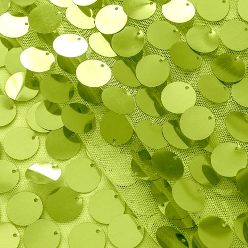 Pufogu 12 x 108 Inch Sequin Table Runner, Green Glitter Premium Big Sequin Table Runner, Rectangle Table Runners for Halloween, Christmas, Wedding Party, Birthday Party, Banquet Decor (1 Pack). - Image 3