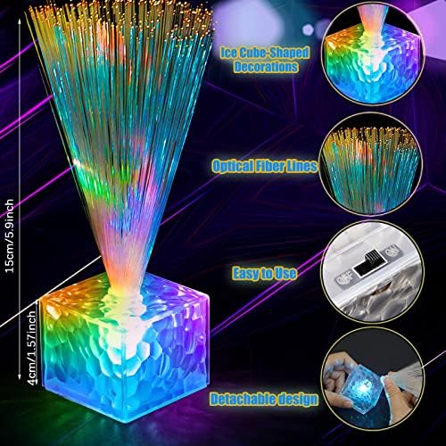 Amylove 16 Pcs Mini Fiber Optic Lamp Glow Party Favors, Clear, 6 Inch - Image 2