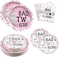 180pcs Bad Two the Bone Plates and Napkins Party Supplies Serve 60 by Dhnvcud