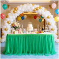 THARAHT Tulle Table Skirt 6FT 180CM Long for Rectangle Tables Round Tables Ruffle Desk Skirt for Princess Girls Birthday Party Cake Dessert Decorations Table Skirt by THARAHT