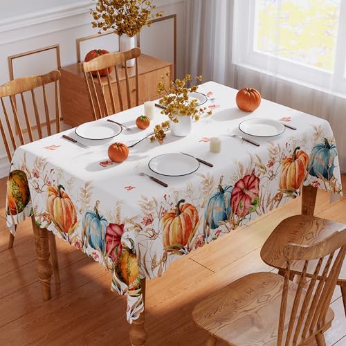 Siilues Fall Tablecloth Rectangle 60x84 Inch Thanksgiving Home Party Decor - Image 3