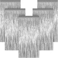 5 Pack 3.28ft x 6.56ft Silver Metallic Tinsel Foil Fringe Curtains, Photo Booth Backdrop Party Decorations for Birthday Wedding Engagement Baby Shower Graduation Bachelorette New Years by Unknown