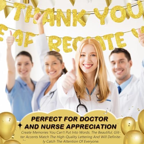 Fulmoon Pre Strung Thank You We Appreciate You Banner, Gold - Image 4