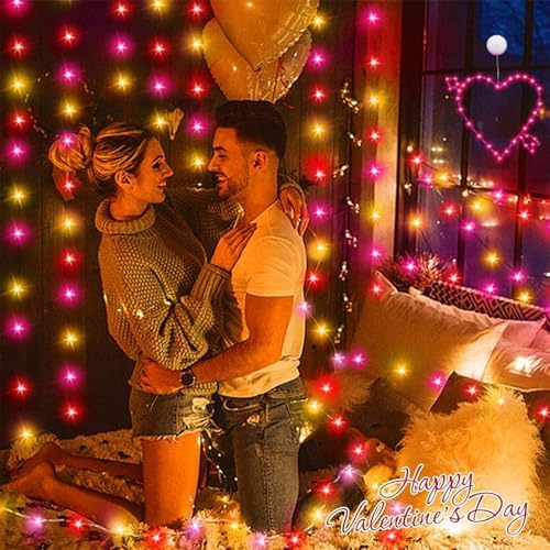 3 Pack Valentines Day Decorations Red Pink Warm White Valentines Lights - Image 6