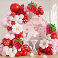 Strawberry Balloon Arch Garland Kit, Berry First Birthday Decor by Haolongfa