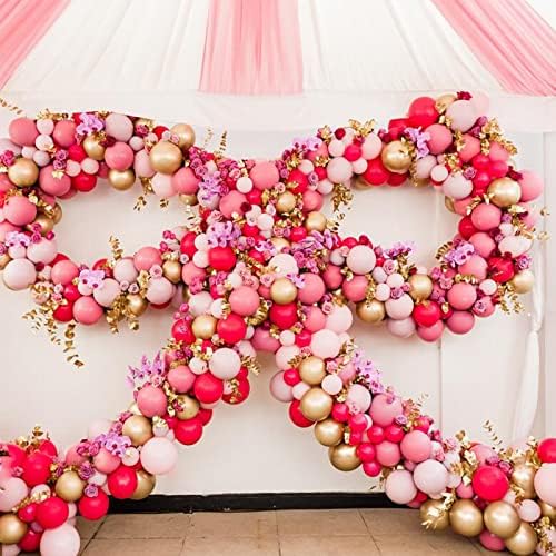 Voircoloria 130pcs Hot Pink Balloons Garland Arch Kit, 18 12 10 5 Inch - Image 5
