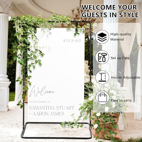 Wedding Sign Stand, Welcome Poster Easel Stand,Black,2 Pack - Image 3