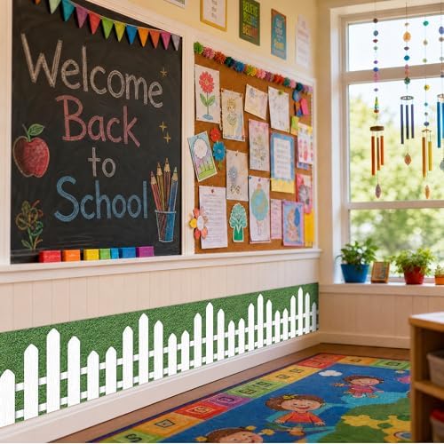 20Ft Picket Fence Bulletin Board Decoration, Back to School Decor Kit - Image 6