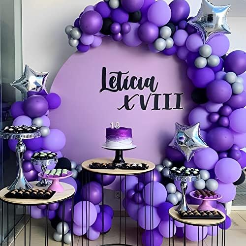 Voircoloria 105pcs Dark Purple Party Latex Balloons, 12inch - Image 4