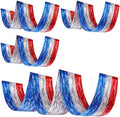 Breling 4 Pcs Red White Blue Patriotic Ceiling Fringe Curtains, 15 ft by Breling