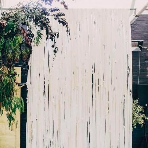 PartyWoo White Crepe Paper 10pcs 820 FT Pearl White Streamers - Image 4