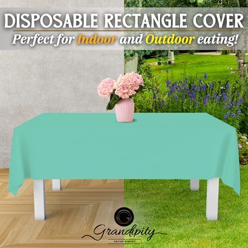 Grandipity Plastic Table Cloth Disposable 12 Pack 54” x 108” Rectangle - Image 5