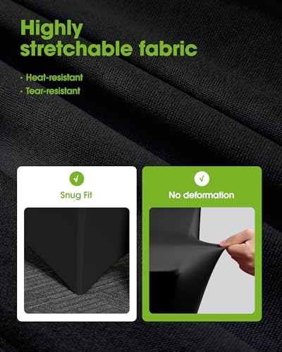 Pureegg Spandex Tablecloth 6ft 4 Pack Black - Image 3