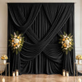 40x10 FT Black Backdrop Curtains for Weddings, Parties and Photo Booths by Unknown