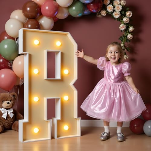 imprsv 3FT Marquee Letters, Large Light Up Letters R Sign for Party Decor by Letsmakeitimpressive