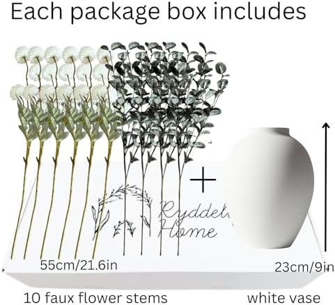 Artificial Floral Arrangements With Vase, Centerpiece for Dining Table - Image 4