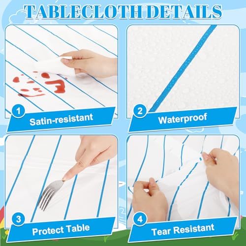 3 Pack Back to School Tablecloths,First Day of School Plastic Table Covers - Image 4
