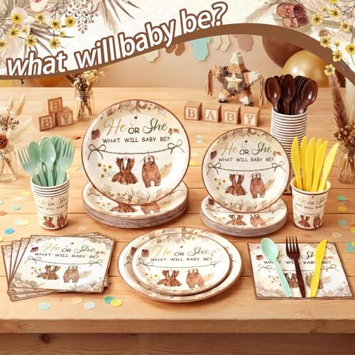 168 Pcs Boho Clothes Gender Reveal Party Favors Serve 24 - Image 4