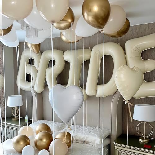 40 Inch Beige BRIDE Balloons Bachelorette Bridal Shower Party Decorations - Image 4