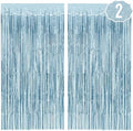 xo, Fetti 2pk Matte Blue Fringe Foil Curtain Bachelorette Birthday Backdrop by xoFetti