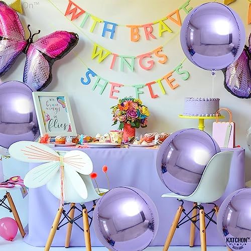 KatchOn Purple Balloons - 22 Inch, Pack of 6, for Mermaid Birthday Decor - Image 5
