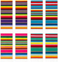 Mexican Table Runner 8 Pack, 14 x 84 in Serape Fiesta Party Decor by Airooglee