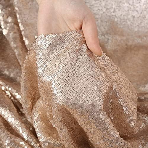 Poise3EHome Champagne Sequin Backdrop Curtains,2 Pcs 2FTx8FT Glitter Panels for Party Halloween Birthday Party Baby Shower Wedding Christmas Thanksgiving Holiday Decor - Image 6