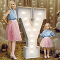 4FT Light Up Marquee Letter Y - Large Foam Board Mosaic Kit by Teebloom