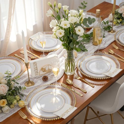WDF300 Pieces Gold Plastic Silverware - Heavy Duty Disposable Cutlery Set Plastic Gold Silverware Set Includes 100 Forks, 100 Spoons, 100 Knives for Party/Baby Shower/Wedding/Birthday/Thanksgiving - Image 4