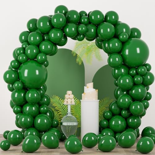 Voircoloria 90pcs Dark Green Balloons Garland Arch Kit, 18 12 10 5 Inch by Voircoloria
