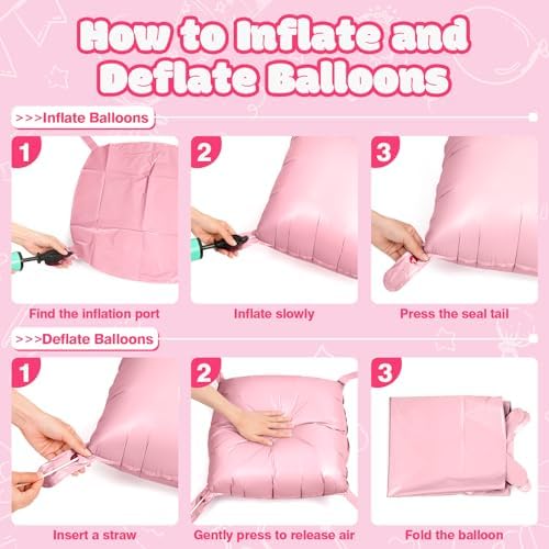 NISOCY 25PCS Pastel Square Foil Balloons Wall Backdrop - Image 3