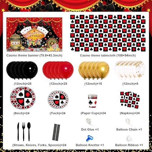 269 PCS Casino Theme Party Decorations Poker Themed Party Decor - Image 3