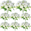 Geosar 8 Bundles Artificial Peonies Flowers,White by Geosar