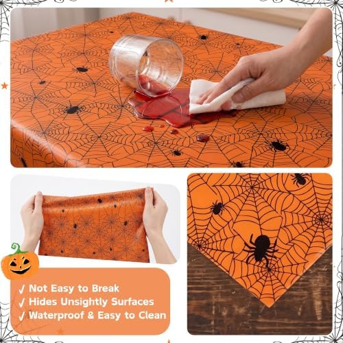 3 Rolls 100FT x 54IN Halloween Spiderweb Plastic Tablecloth with Cutter Box - Image 6