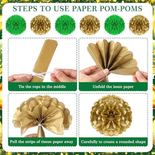 We Appreciate You Party Decorations Green Gold Thank You for All You Do Banner Honeycomb Centerpieces Hanging Swirls for Office Employee Pastor Teacher Doctor Labor Day Boss Appreciation Party Decor - Image 6