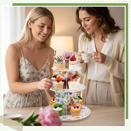 3 Tier Wildflower Party Decor Baby in Bloom Baby Shower Cake Stand - Image 6
