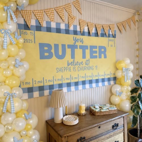 Pastel Yellow Balloon Arch Kit for Butter Birthday Decorations - Image 6