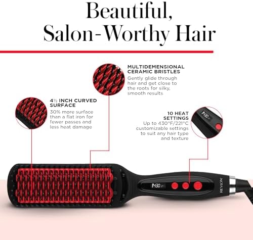 REVLON SmoothStay XL Heated Straightening Brush - Image 5