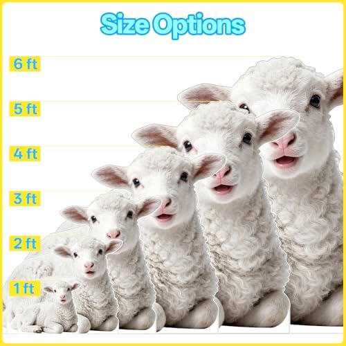 Nativity Lamb 5FT Life Size Cardboard Cutout Standee, 1 PC - Image 3
