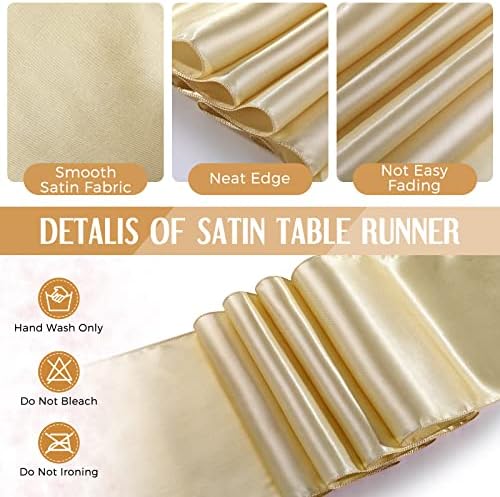 Breling 24 Pack White and Gold Disposable Tablecloths and Table Runner Set - Image 4