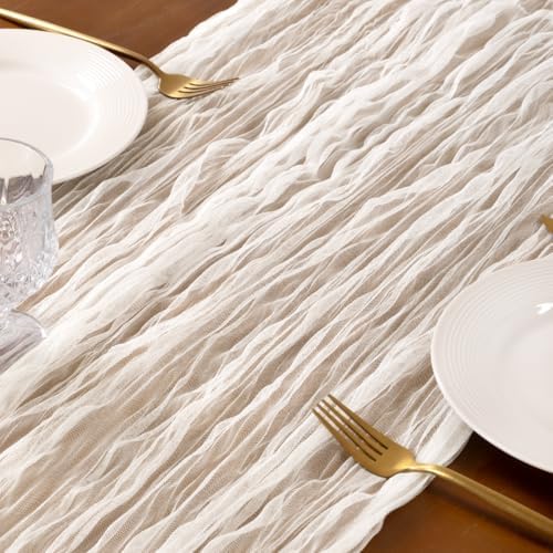 Cheesecloth Table Runner Tulle Fall Boho Wedding Shower Party Home Decor - Image 4