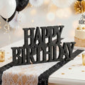 Novabright Happy Birthday Sign, Black, Glitter by Unknown