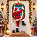 Christmas Door Cover Decorations Banner for Front Door Reindeer and Santa by Unknown