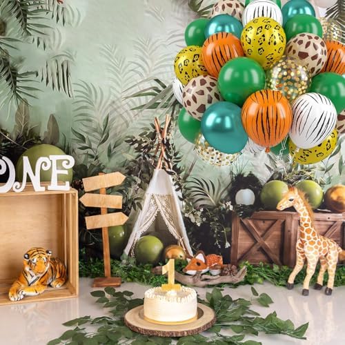 Jungle Safari Balloons, 50 Pcs Animal Print Balloons for Birthday Party - Image 6