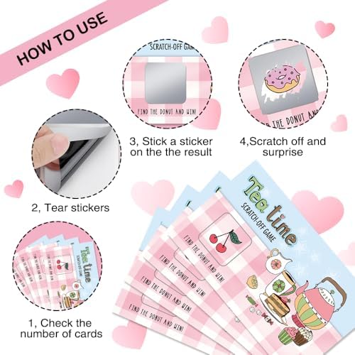 50 Pcs Funny Tea Time Scratch Off Game Cards for High Tea Party - Image 3