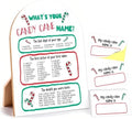 Christmas What's Your Candy Cane Name Game, Winter Holiday Party Decor Sign by Unknown