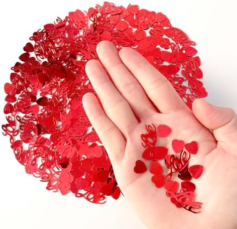 Valentine's Day confetti Red Love Heart Shape Table Scatters Confetti for Wedding Decoration Supplies Valentine's Day Confetti Party Sets - Image 4