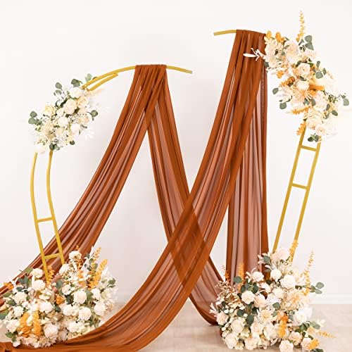 Wedding Arch Draping Fabric Sheer Chiffon Curtain Drape Wedding Party Decor - Image 4