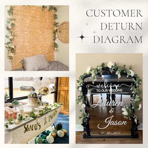 Der Rose 2Pcs 6.5FT Fake Floral Greenery Garland for Backdrop Wedding Decor - Image 6